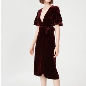 Club Monaco Tay Short-Sleeve Wrap Dress